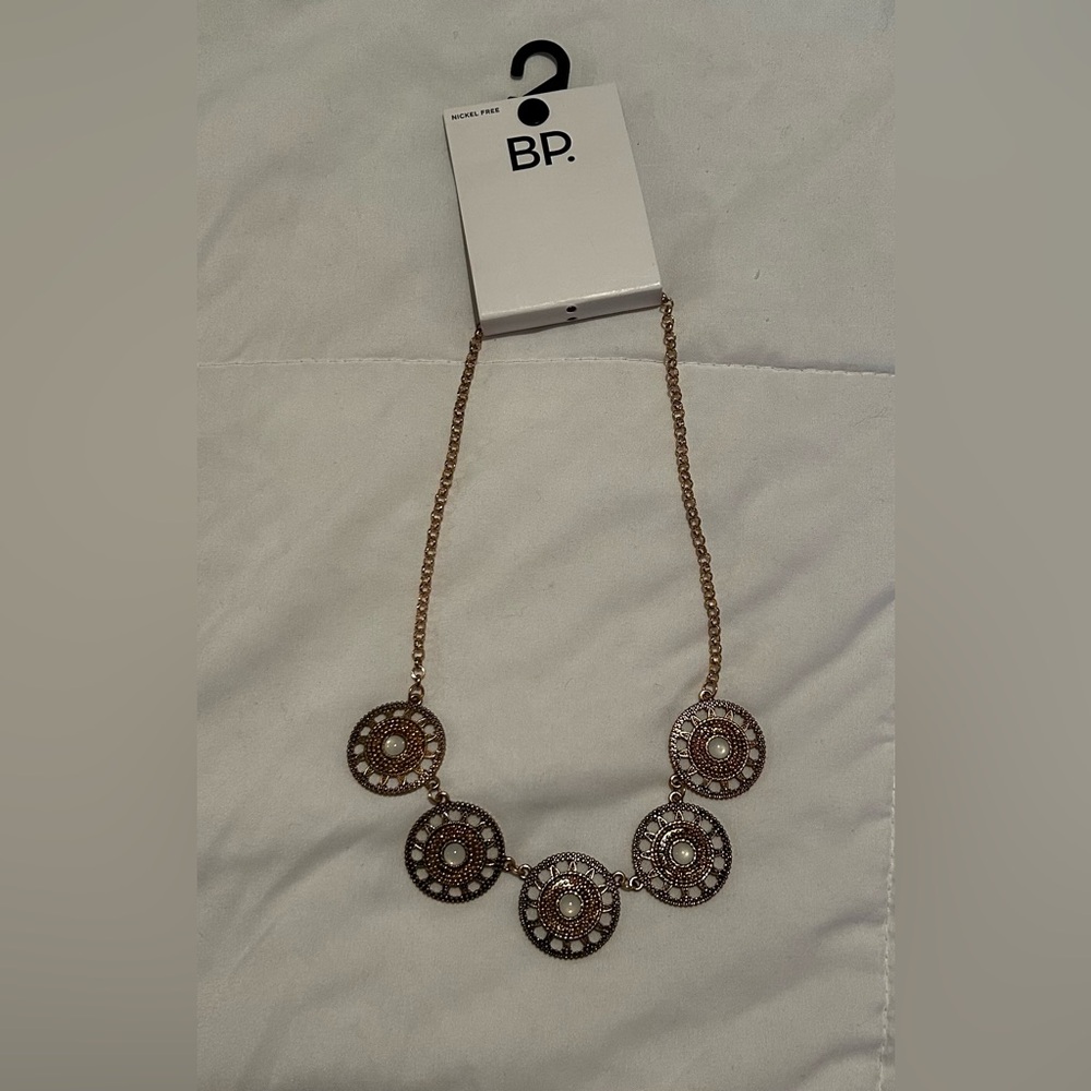 Nordstrom Gold-Tone Circle Pendant Necklace